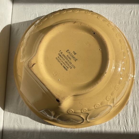 Vintage The Easimix Bowl Green Dot Gripstand Mixing Bowl 12” - Picture 12 of 16